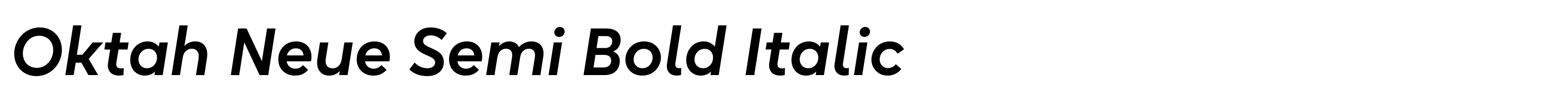 Oktah Neue Semi Bold Italic